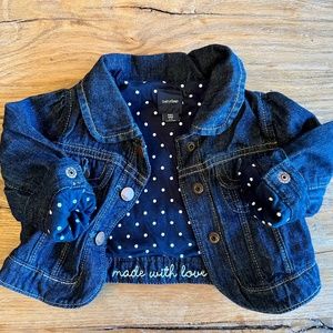 baby GAP. Size 6-12 months. Dark wash denim coat.